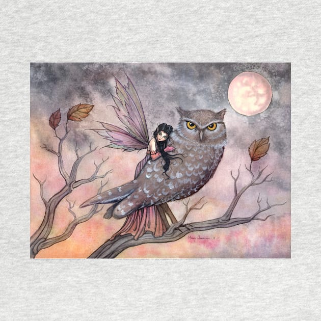 Friendship Fairy and Owl Fantasy Art Illustration by Molly Harrison by robmolily